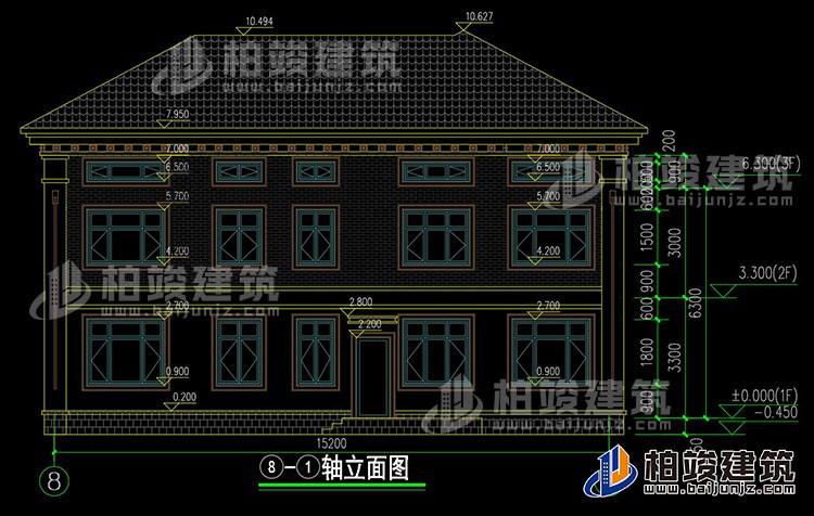 二層房屋設(shè)計(jì)圖全套圖紙BZ2672-新中式風(fēng)格