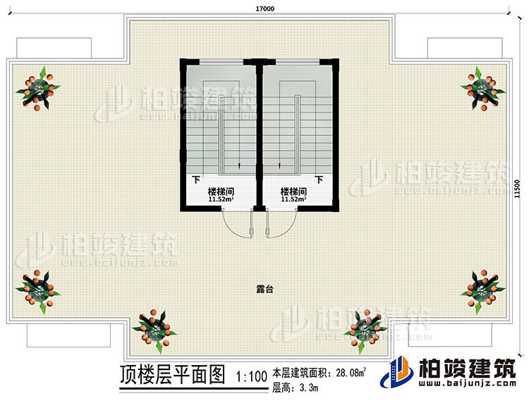 屋頂層：2樓梯間、露臺(tái)